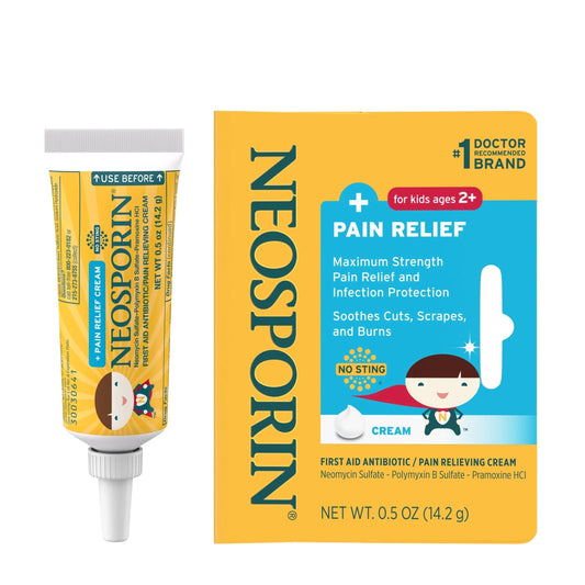 + Pain Relief Dual Action First Aid Antibiotic Cream, .5 Oz - Home Clinic Supply