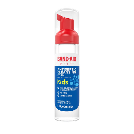 (4 Pack)  First Aid Antiseptic Cleansing Foam for Kids, 2.3 Fl. Oz - Home Clinic Supply