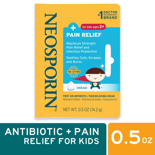 + Pain Relief Dual Action First Aid Antibiotic Cream, .5 Oz - Home Clinic Supply