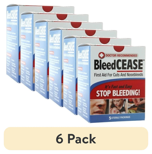 (6 Pack)  First Aid for Cuts and Nosebleeds Sterile Packings 5 Ea - Home Clinic Supply